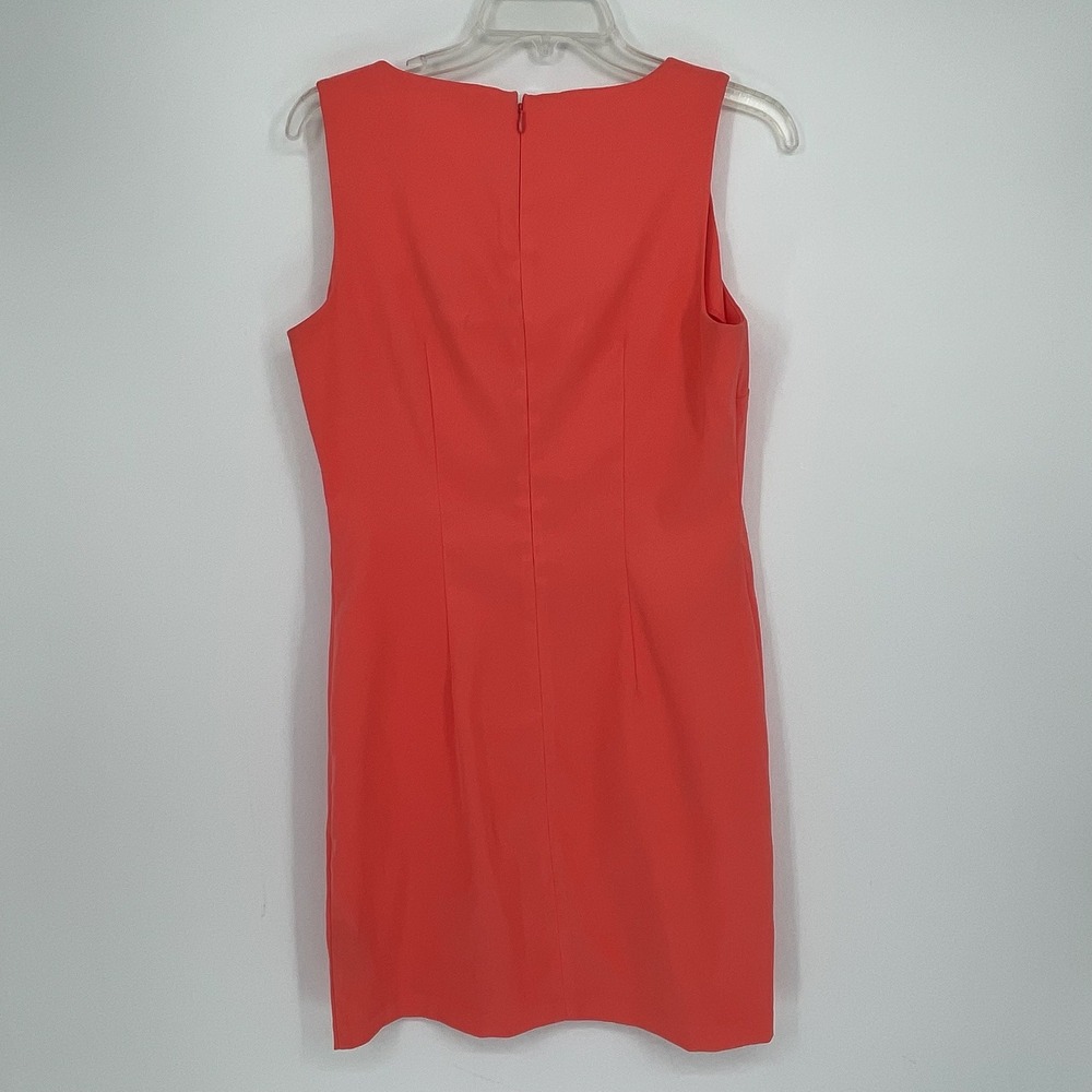 ALYX Women's Coral Sleeveless Stretch Office Wear Sheath Dress Size 10P Petite - Picture 2 of 6